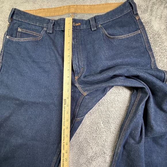 Duluth Trading Ballroom Jeans Relaxed Mens 40x30 Heavy Denim Dark Wash Gussetted - Picture 7 of 9